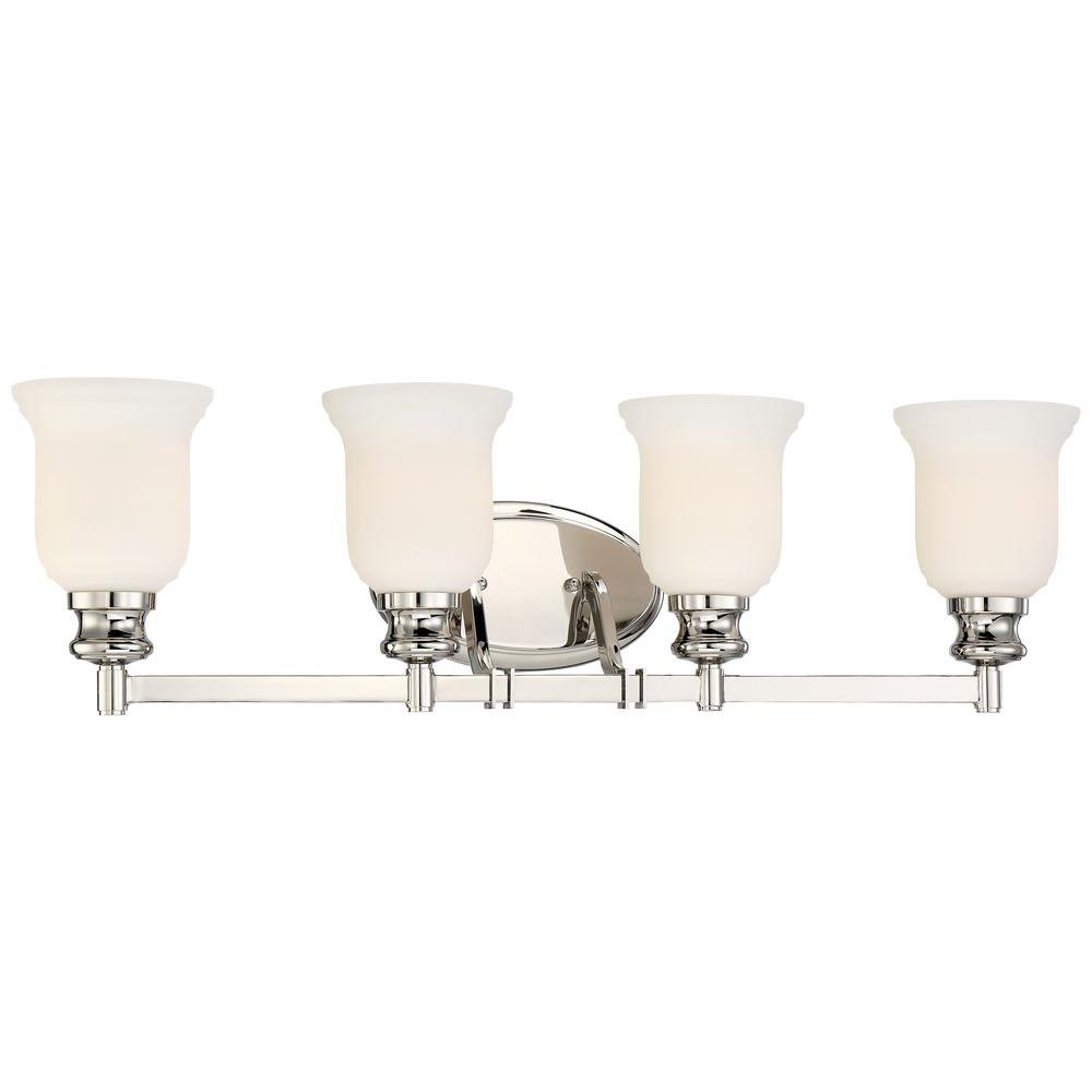 Minka Lavery Audreys Point 4 Light Polished Nickel Semi Flush Mount