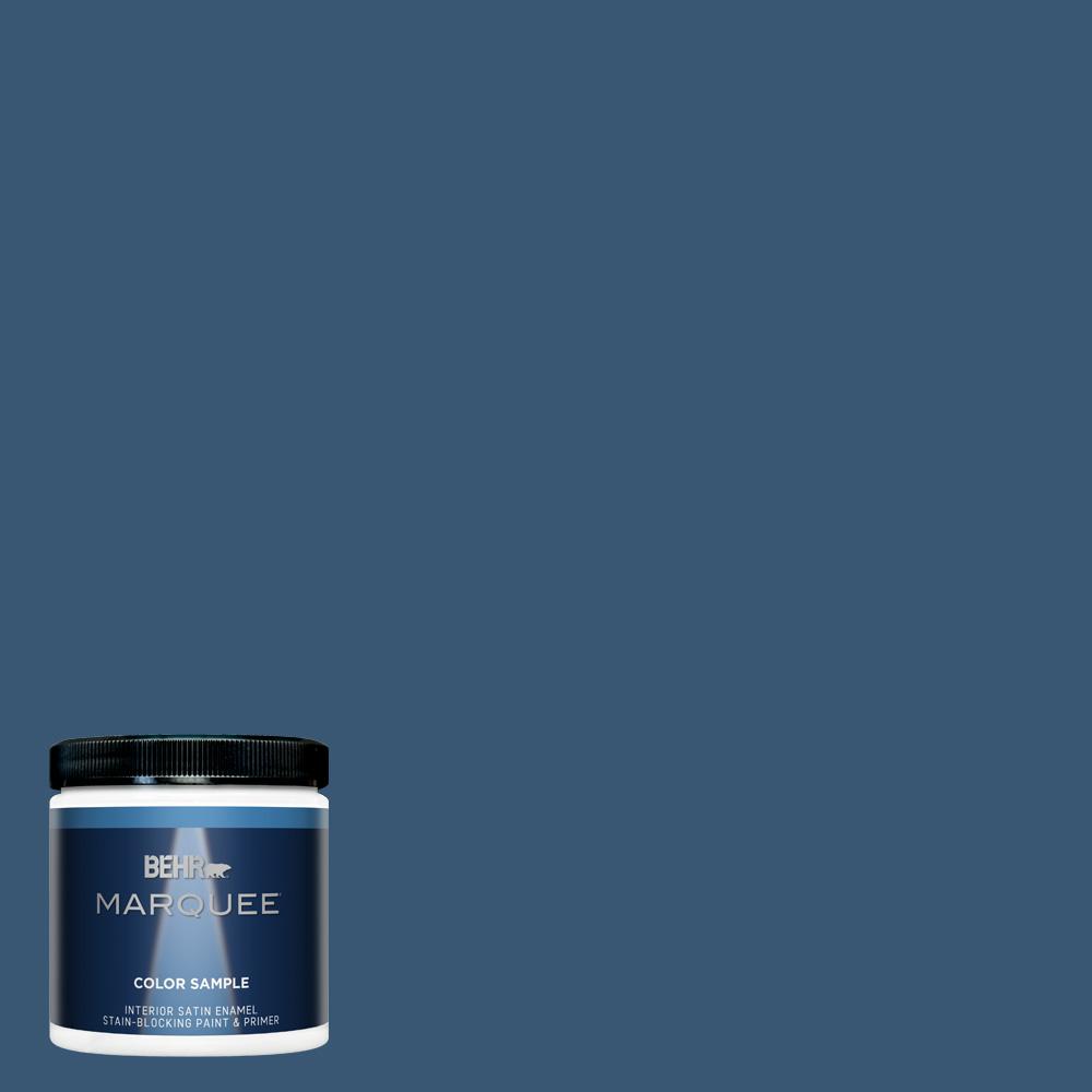 BEHR MARQUEE 8 oz. M5006 Express Blue Satin Enamel Interior/Exterior