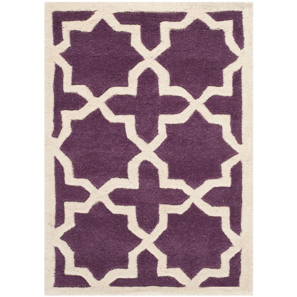 Safavieh Chatham Purple/Ivory 2 ft. x 3 ft. Area RugCHT732F2 The