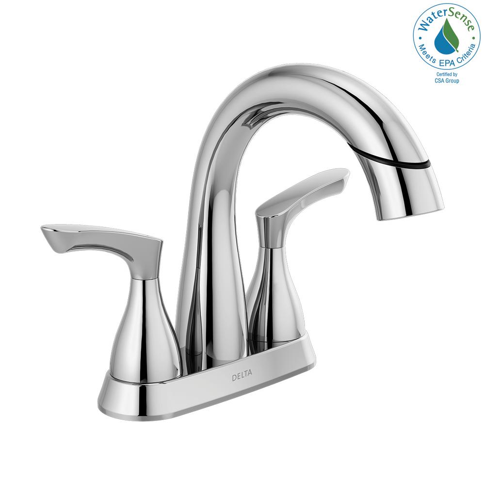 Delta Broadmoor 4 In Centerset 2 Handle Pull Down Spout Bathroom