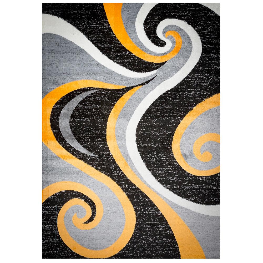 Msrugs Berinda Gray/Yellow 5 ft. x 7 ft. Polypropylene Area Rug7501GRYYLLW5x7 The Home Depot