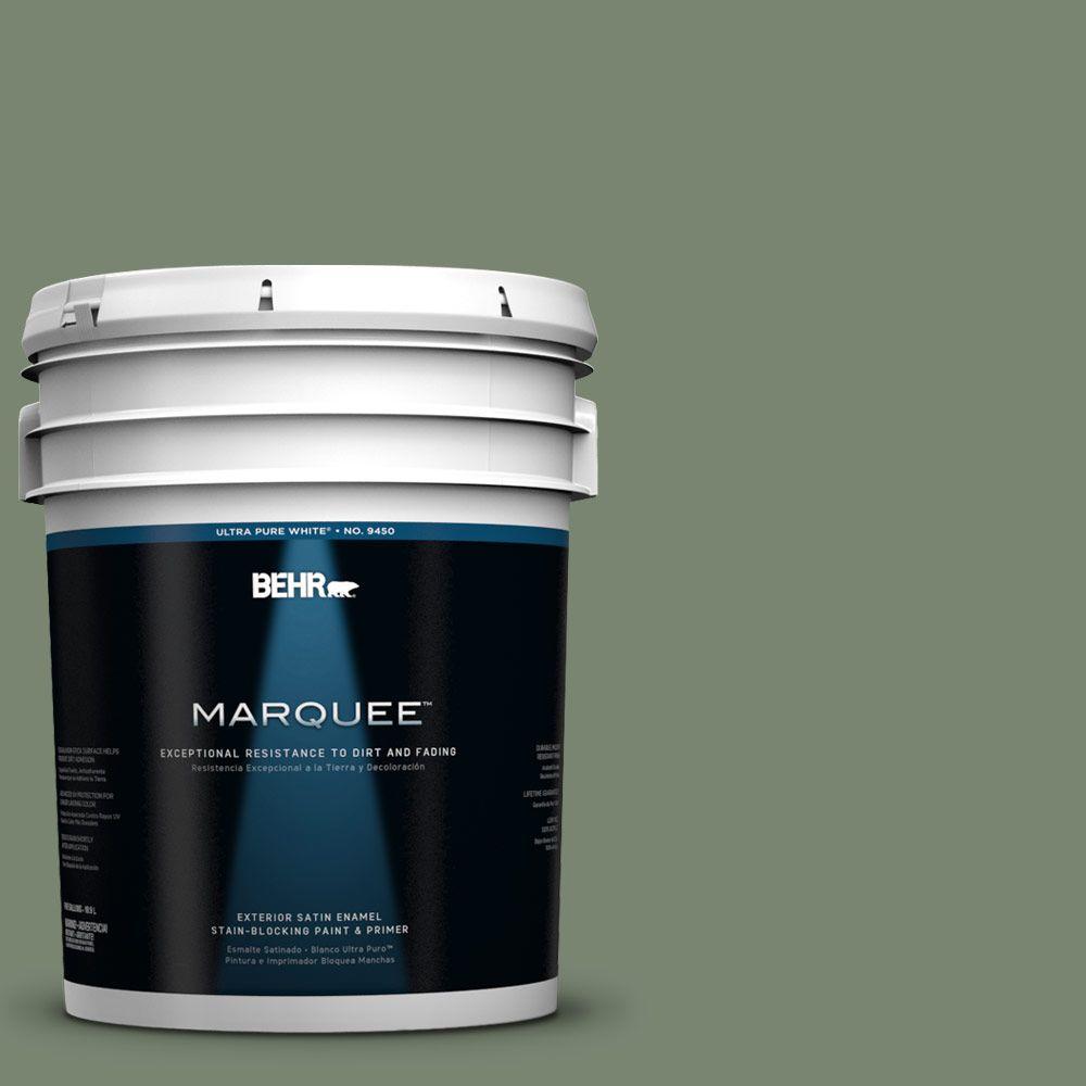 BEHR MARQUEE 5gal. 440F5 Winter Hedge Satin Enamel Exterior Paint