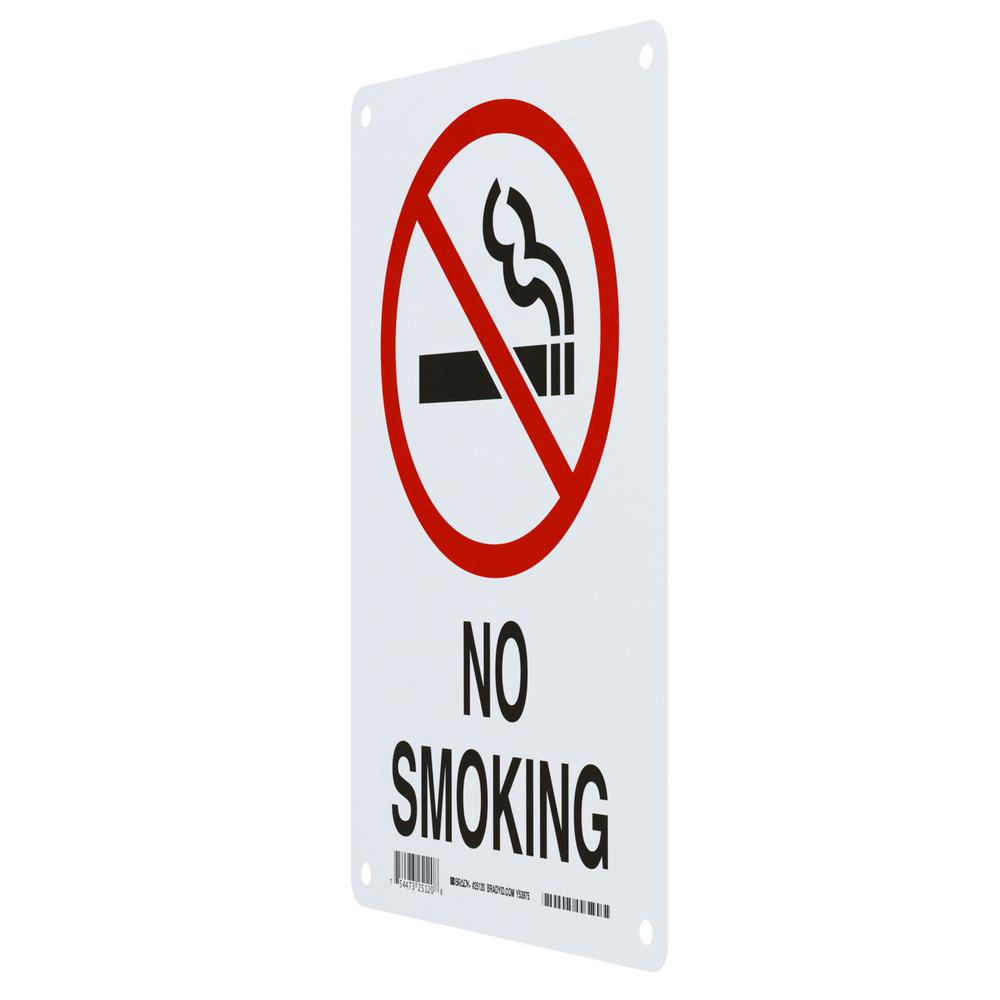 Brady 14 In X 10 In Plastic No Smoking Safety Sign 251 The Home Depot