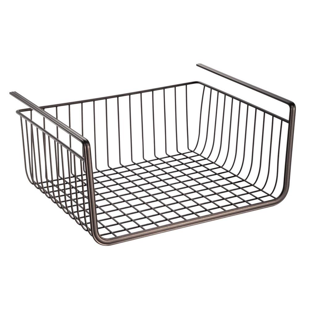 interDesign York Lyra Under The Shelf Storage Basket in Bronze63071