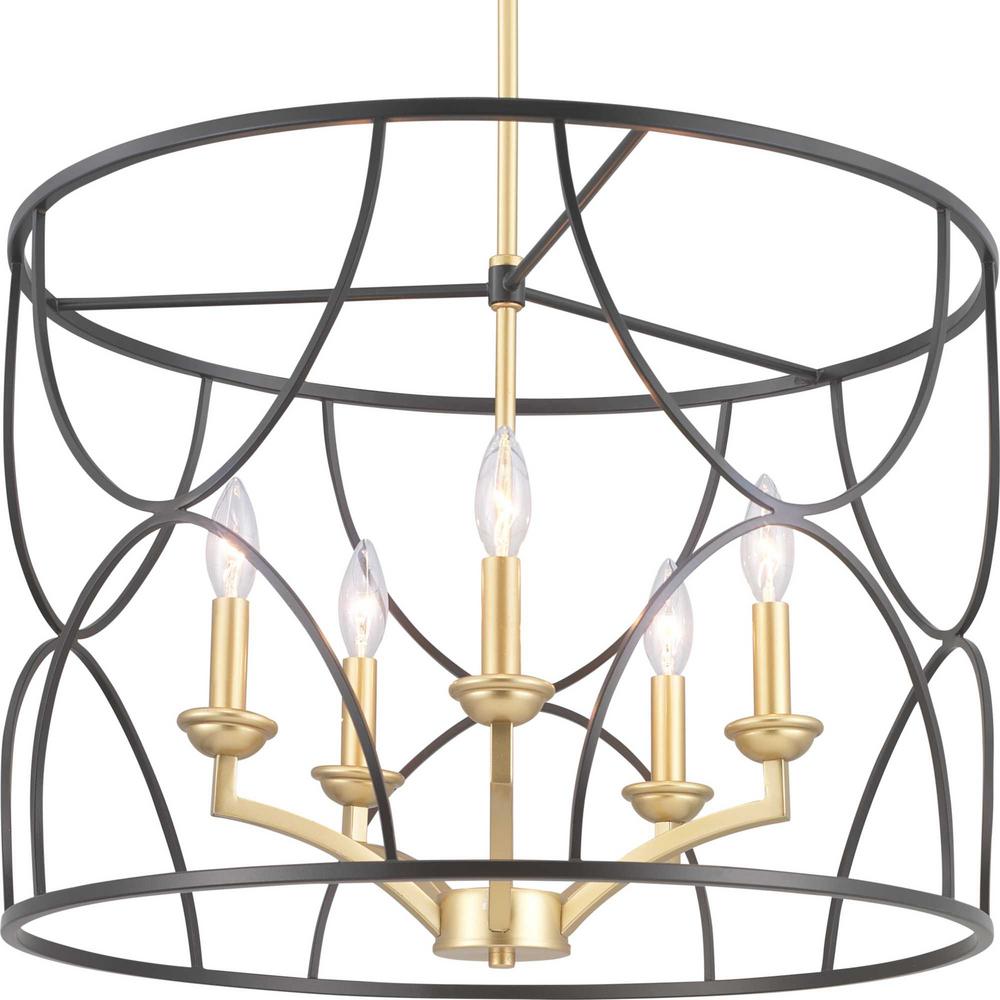 Progress Lighting Landree 5 Light Black Chandelier Progress Lighting Landree 5 Light Black Chandelier