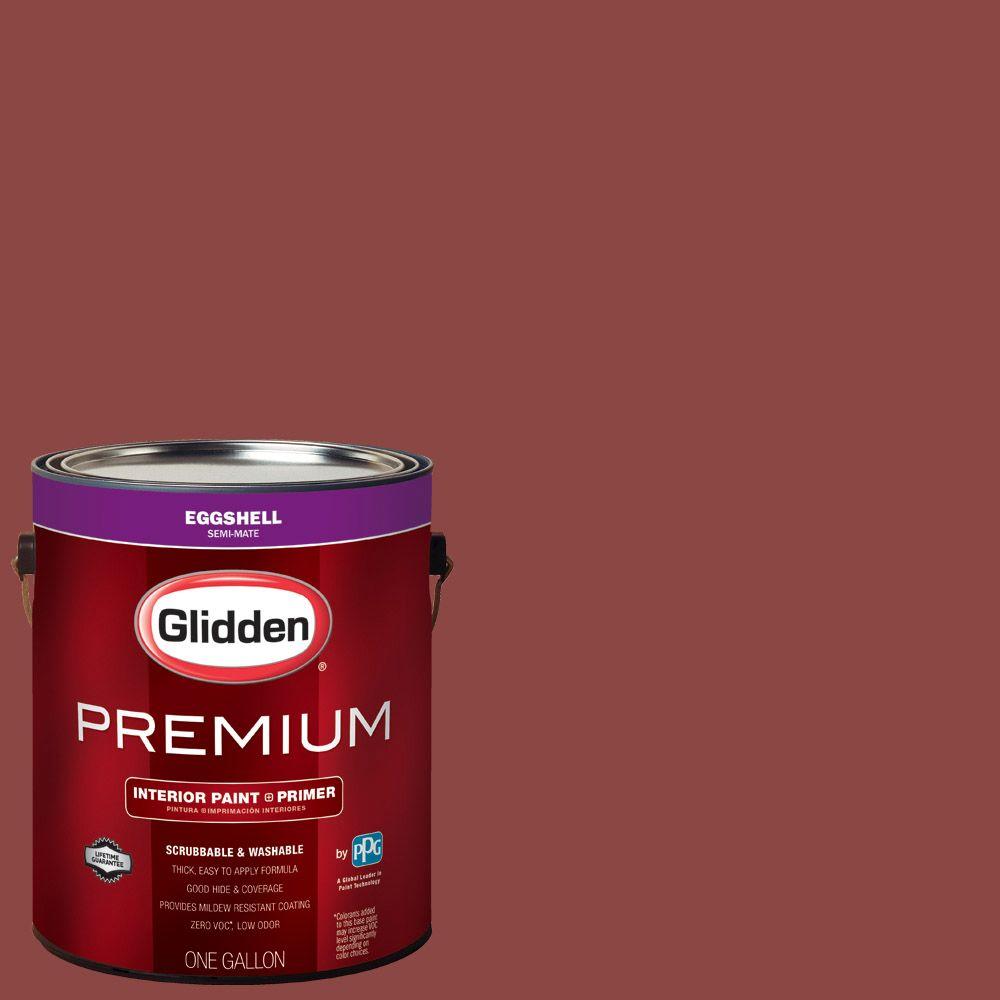 Glidden Premium 1 Gal Hdgr64 Rusty Red Eggshell Interior Paint Hdgr64 Rusty Red Eggshell Interior Paint With Primer
