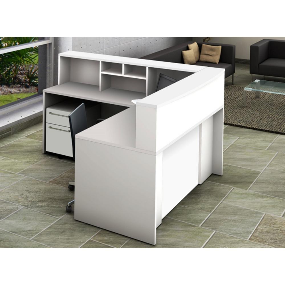 5 Piece White Office Reception Desk Collaboration Center 3663 The 5 Piece White Office Reception Desk Collaboration Center