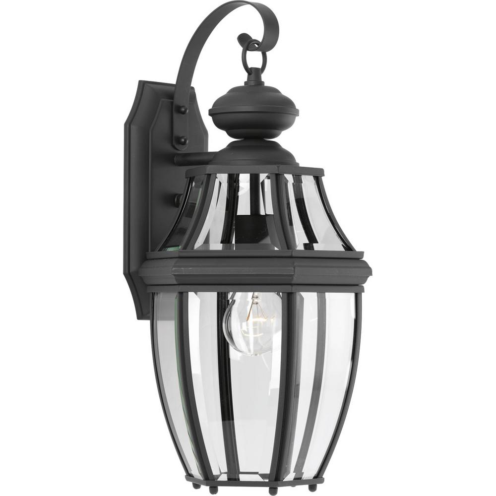 Progress Lighting Outdoor Wall Mounted New Haven Collection 1 Light Large Outdoor Black Wall Lantern