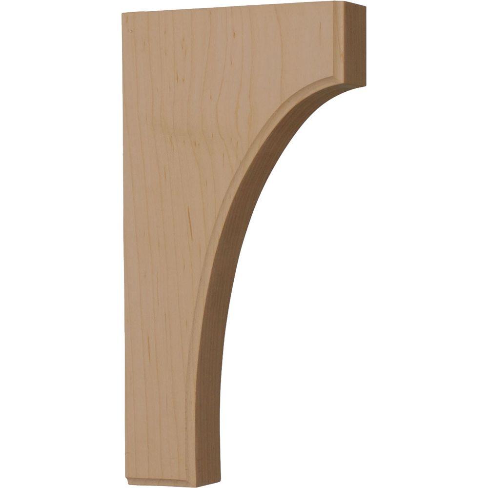 4"W X 4"D X 14"H Recessed Groove Wood Corbel - View #2