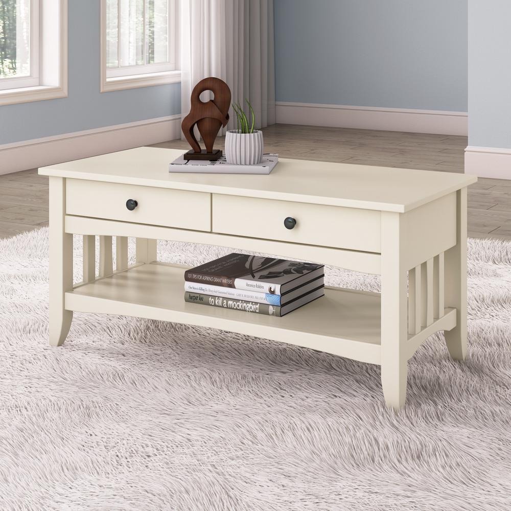 Corliving Crestway Antique White Coffee Table With Drawers Lxy 014 T Corliving Crestway Antique White Coffee Table With Drawers
