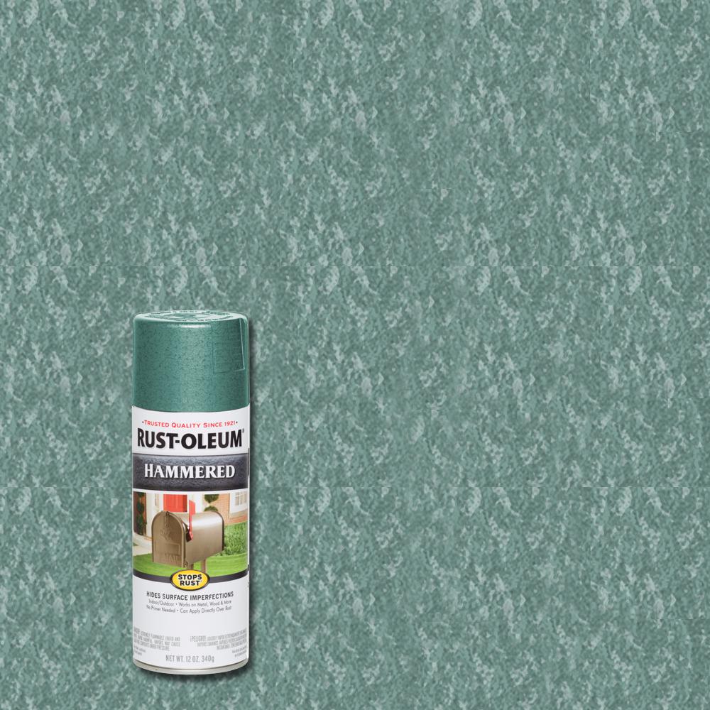 Rust-Oleum Stops Rust 12 oz. Hammered Verde Green Protective Spray ...