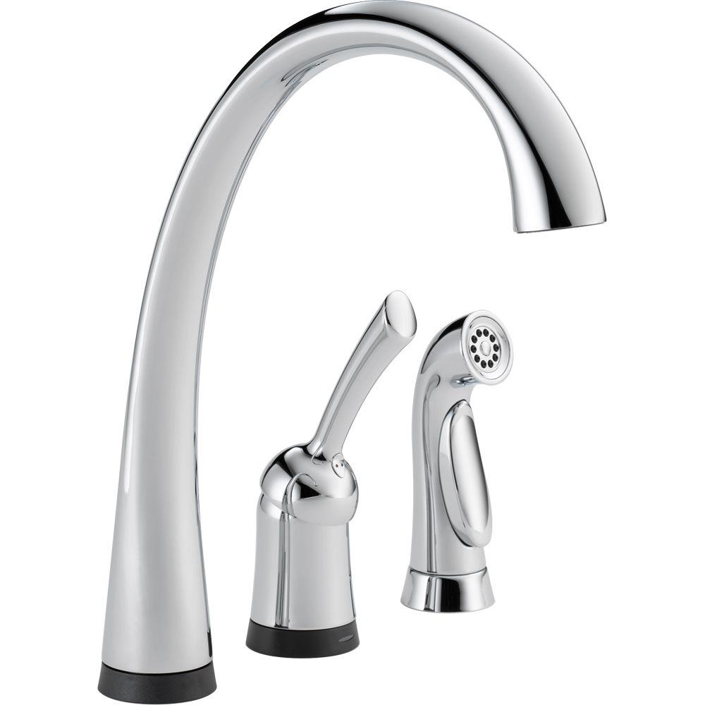 Delta Pilar Waterfall Single Handle Standard Kitchen Faucet With