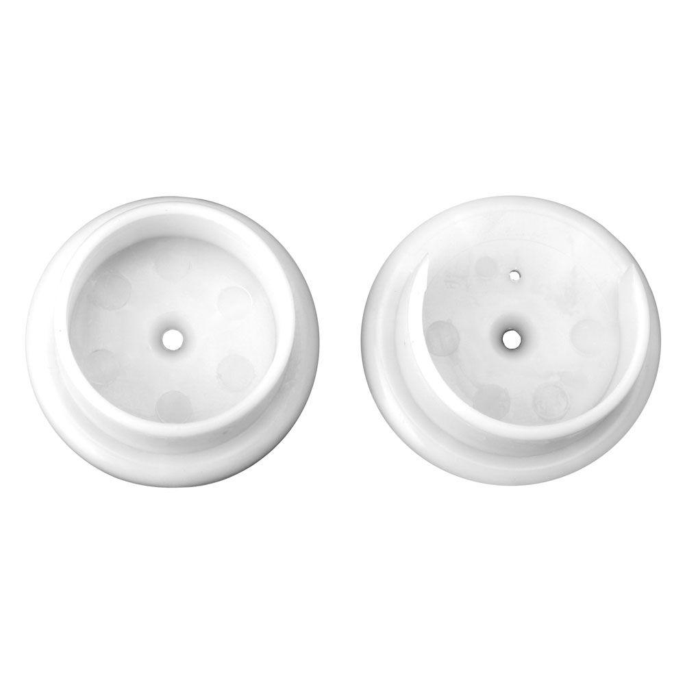 Everbilt 1-3/8 in. White Plastic Closet Pole Sockets (2-Pack)-HD-0037 ...