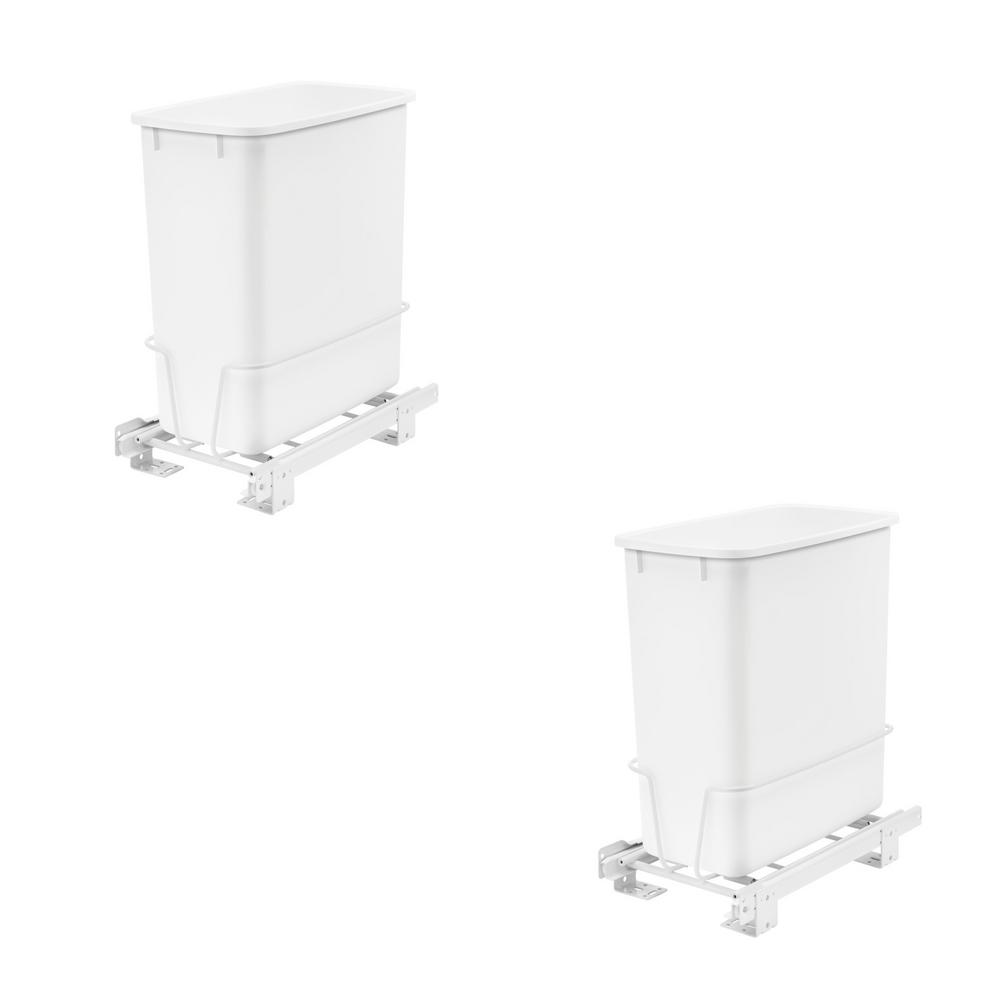 REVASHELF 20 Qt. Undermount Vanity Pullout Waste Container, White (2