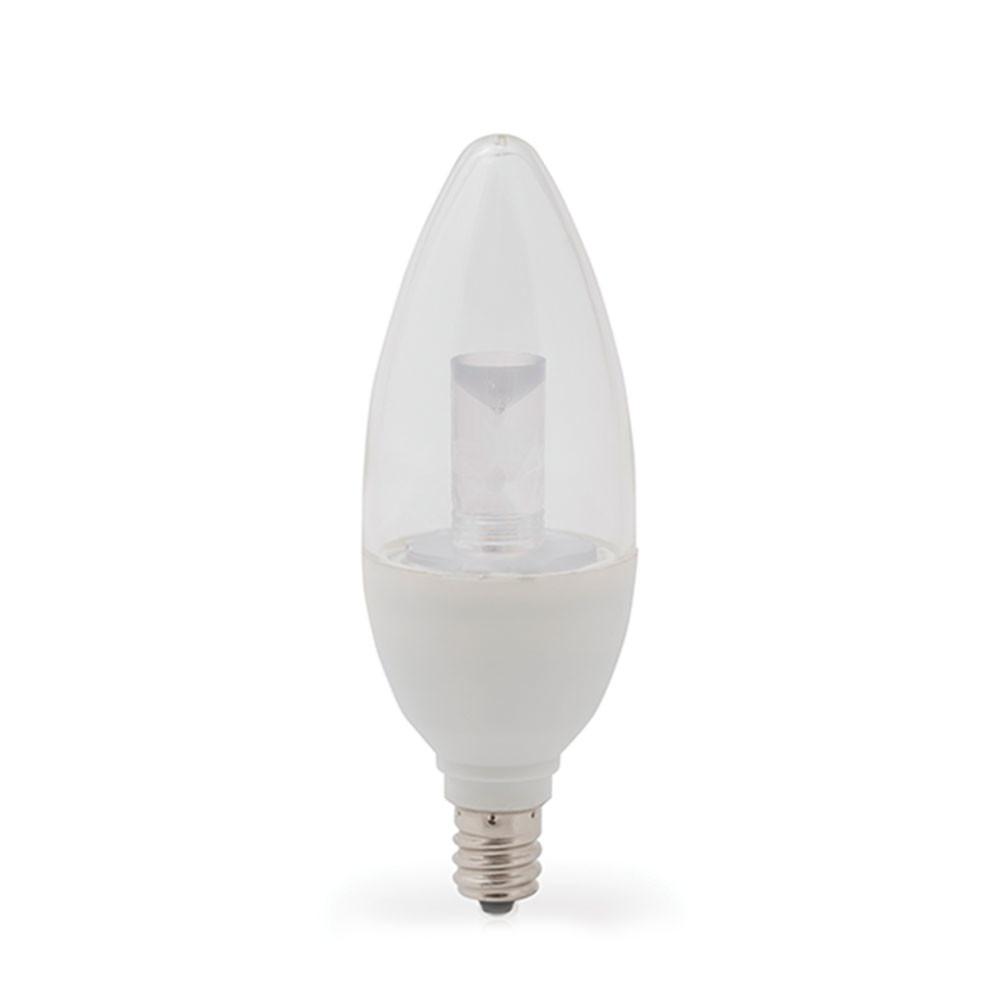 EcoSmart 25W Equivalent Soft White B11 Clear Blunt Tip Decorative LED ...