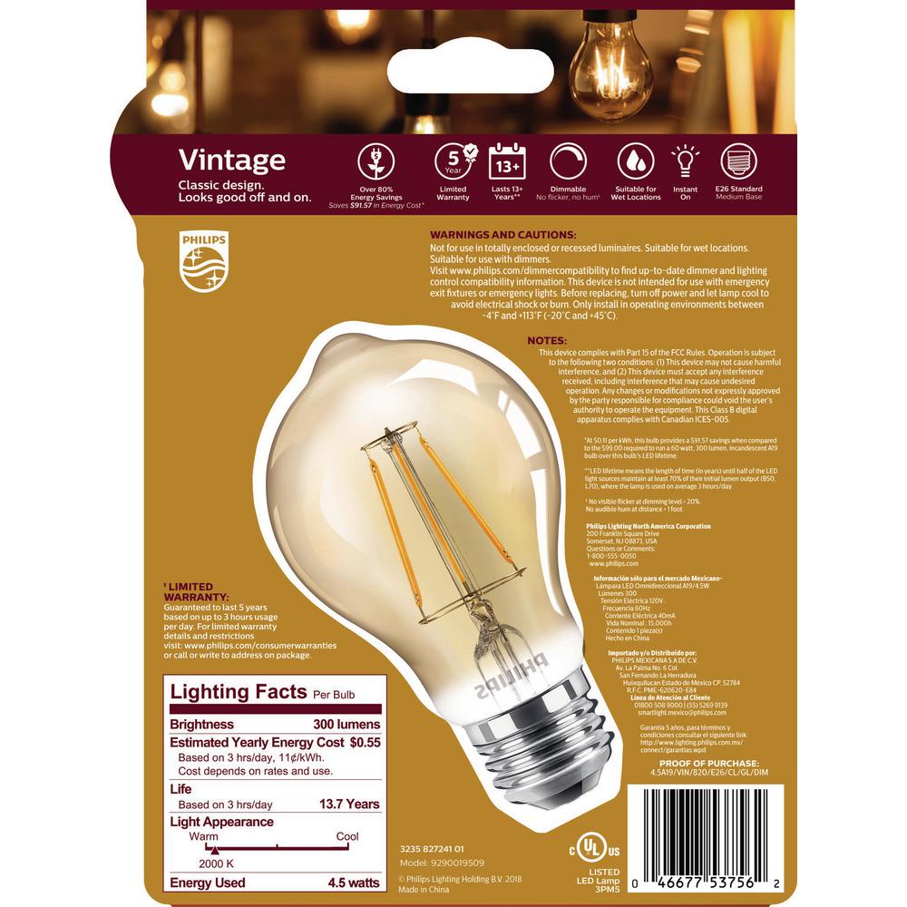 Philips A19 Medium Dusk To Dawn Led Light Bulb Walmart Com Walmart Com