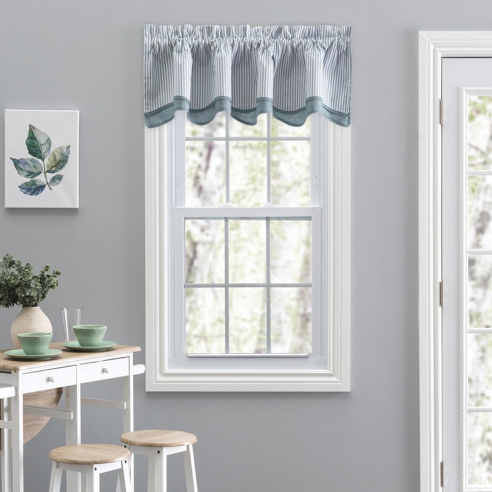 blue window scarf valance