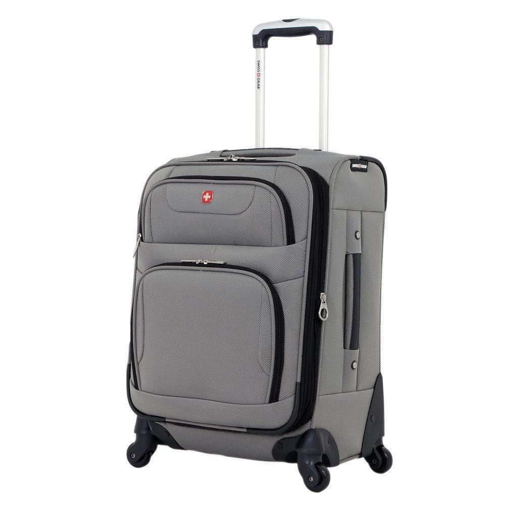 SWISSGEAR 20 in. Spinner Suitcase in Pewter-7297434156 - The Home Depot