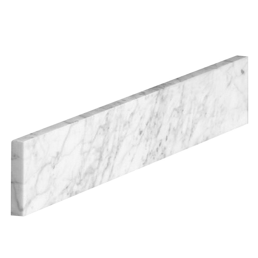 0 78 In Marble Bathroom Vanity Backsplashes Bathroom Vanities The Home Depot