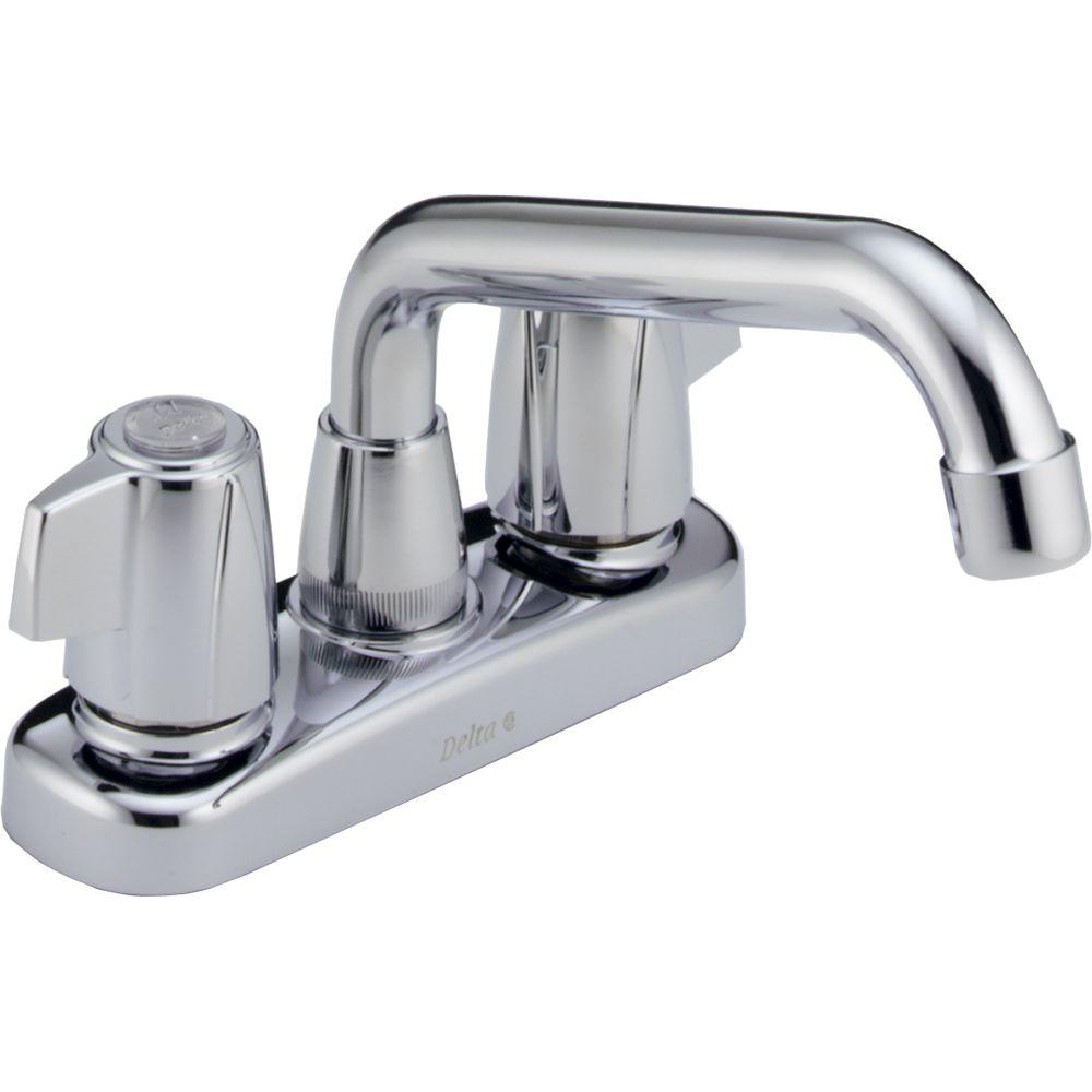 UPC 034449692205 product image for Delta Faucets Classic 4 in. 2-Handle Low Arc Specialty Faucet in Chrome with Ext | upcitemdb.com