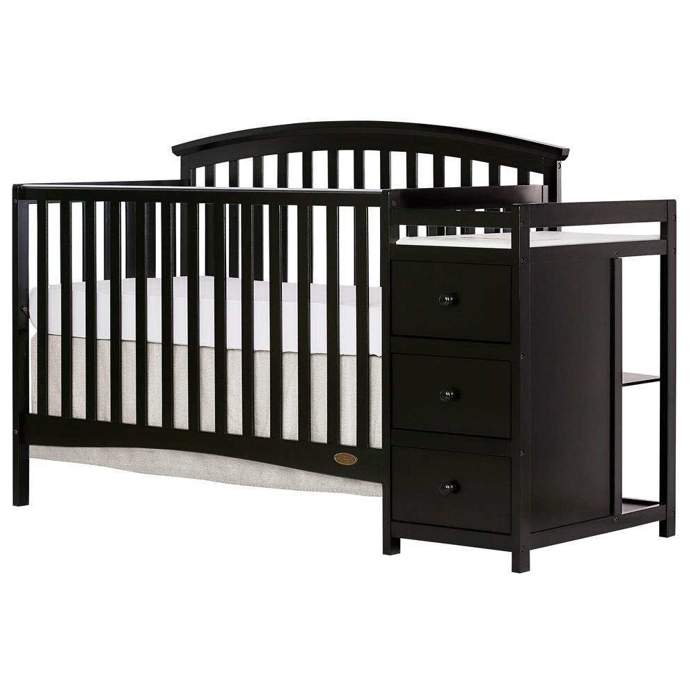 Dream On Me Niko Black 5 In 1 Convertible Crib With Changer 656 K