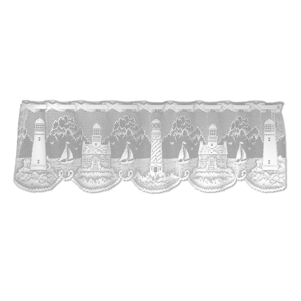 Heritage Lace Lighthouse 15 In L Polyester Valance In White 6140w