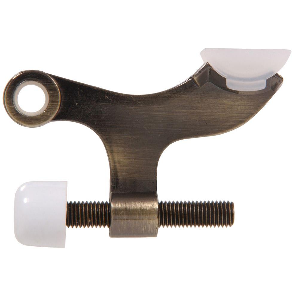 The Hillman Group Antique Brass Hinge Pin Door Stop for Hollow Core