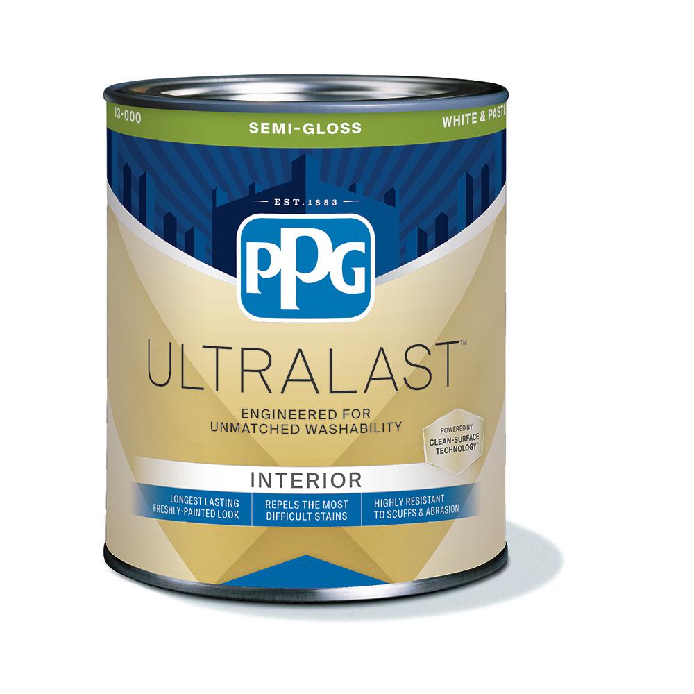 PPG UltraLast 1 qt. Base 1 Semi-Gloss Interior Paint-13-510-04 - The ...