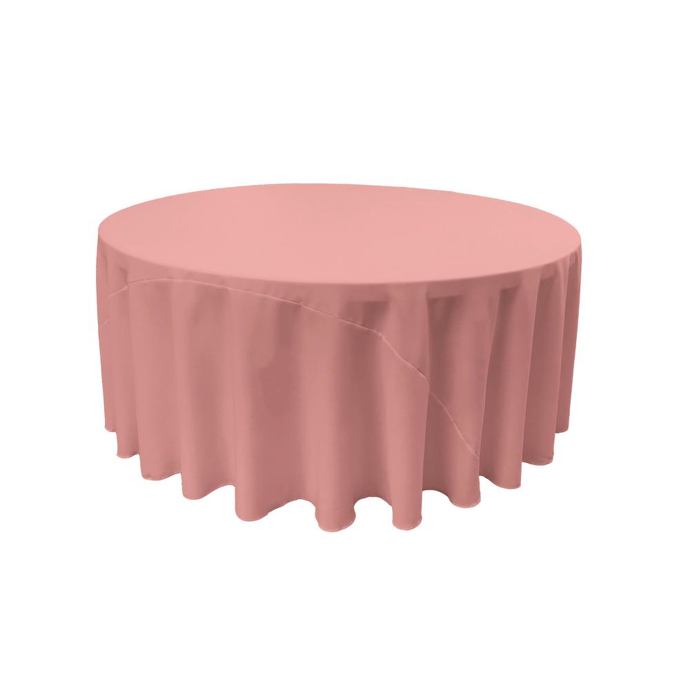 La Linen 120 In Dusty Rose Polyester Poplin Round Tablecloth La Linen 120 In Dusty Rose Polyester Poplin Round Tablecloth