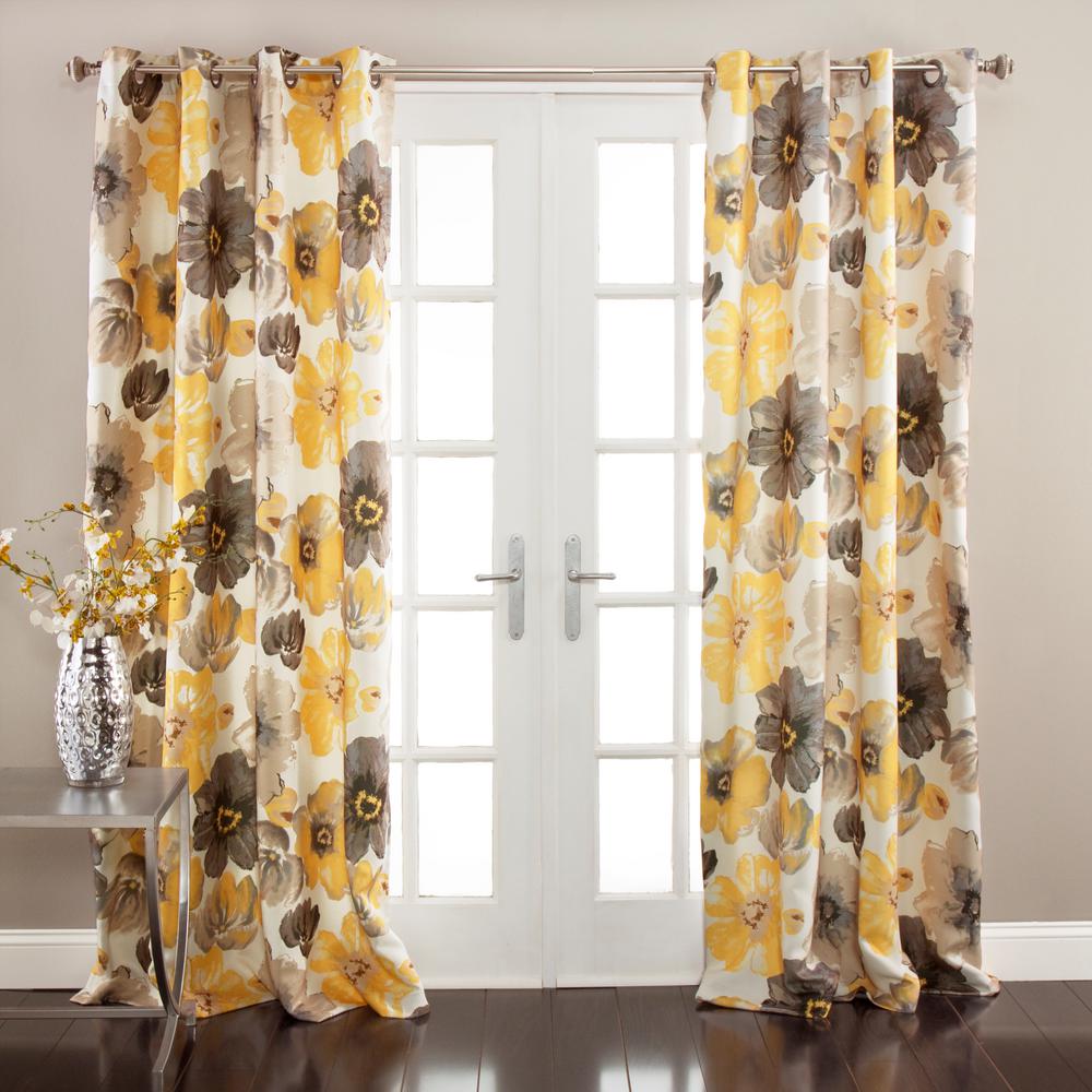 Lush Decor Leah 95 In X 52 In 100 Polyester Window Panels In