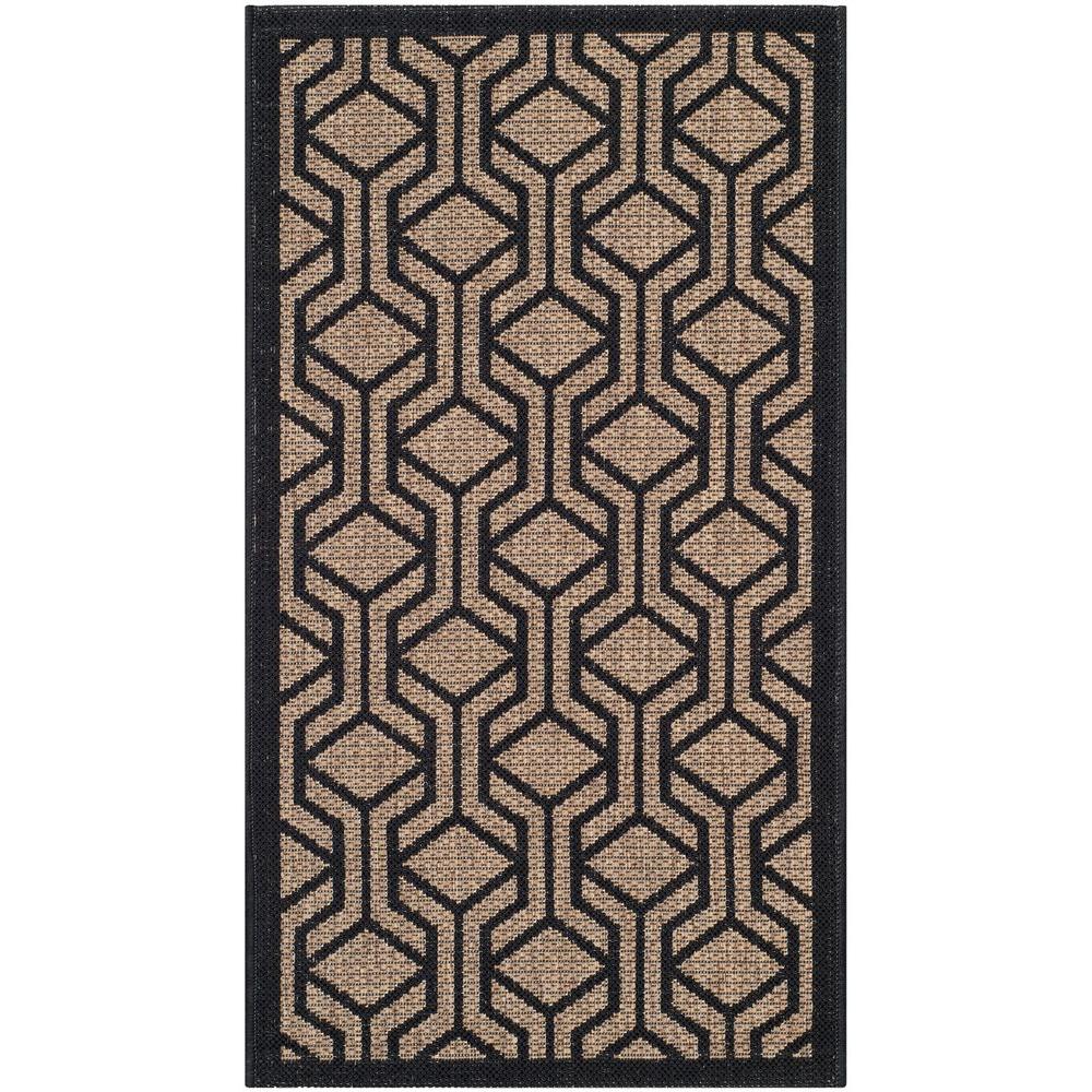Safavieh Courtyard Brown/Black 2 ft. x 3 ft. 7 in. Indoor/Outdoor Area RugCY6114812 The