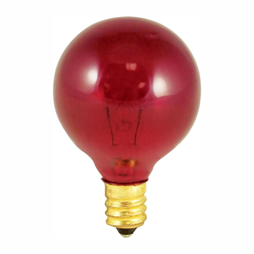 E12 Red Light Bulbs Lighting The Home Depot
