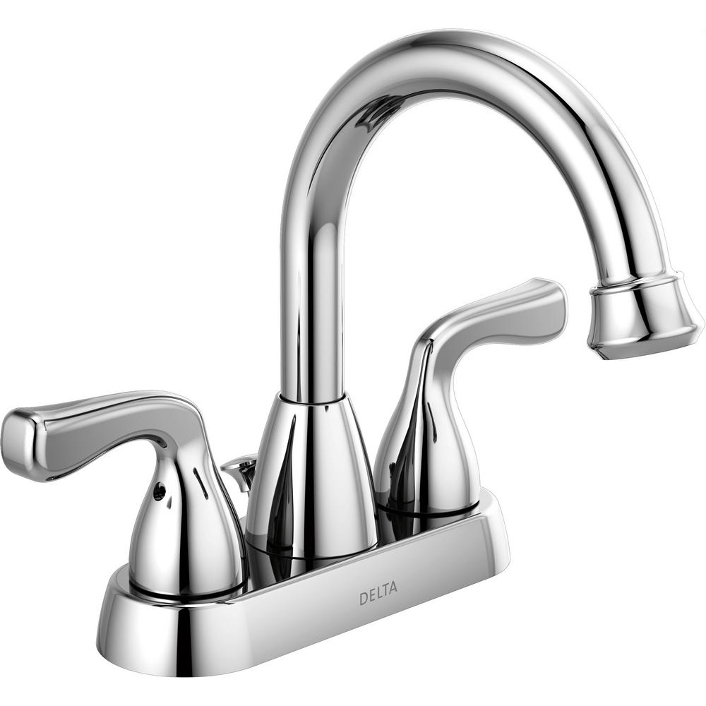 Delta Classic 4 In Centerset 2 Handle Bathroom Faucet With