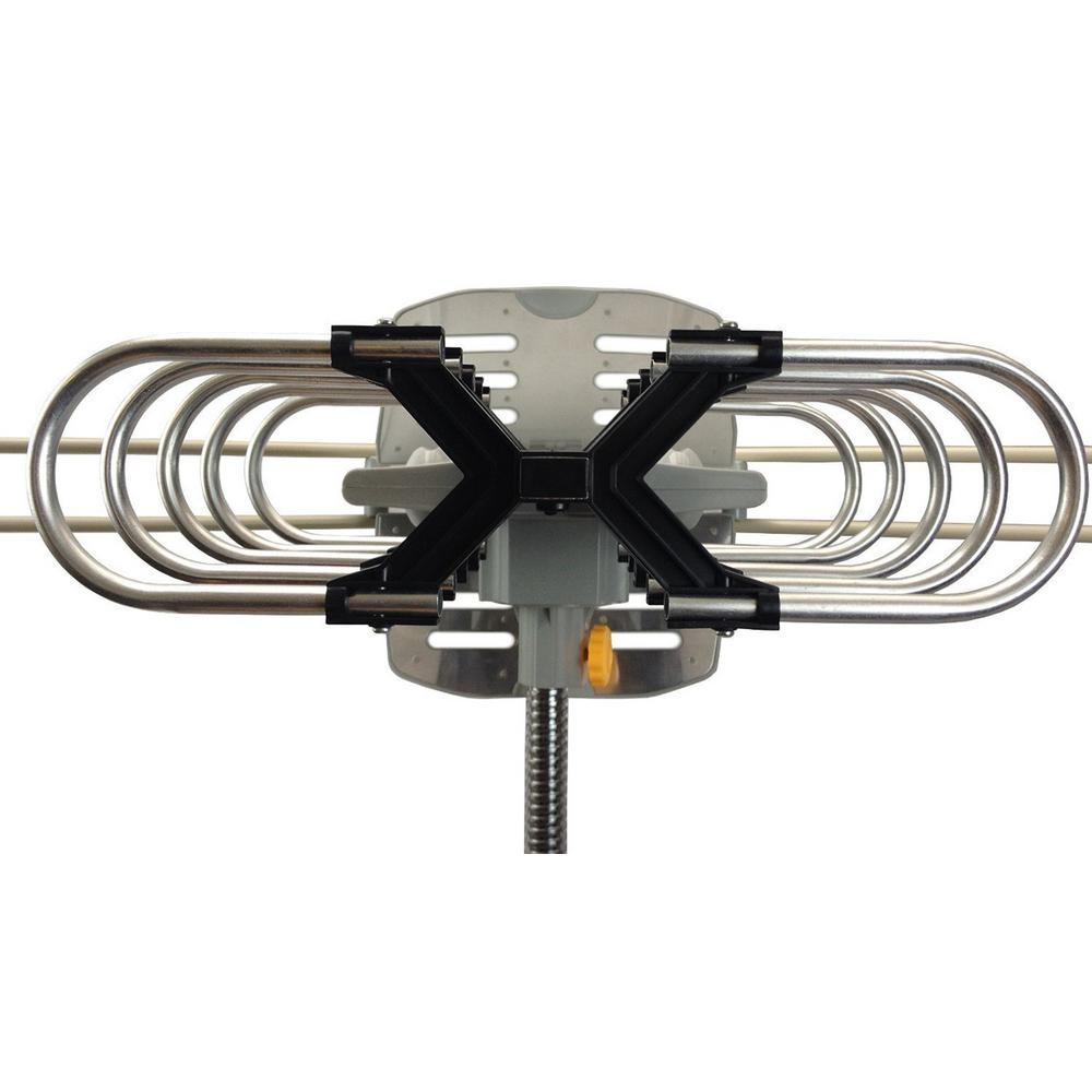 BoostWaves Amplified Outdoor Remote Controlled HDTV Antenna UHF VHF FM