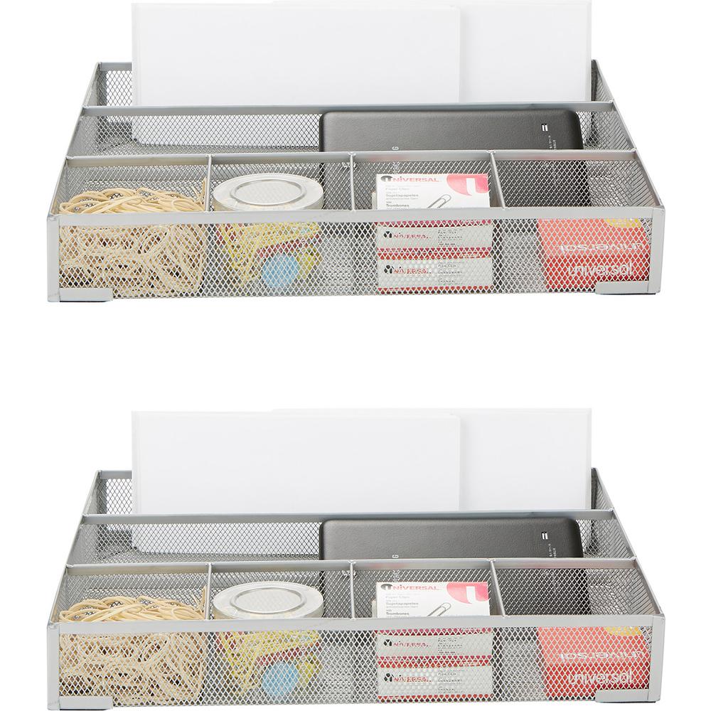 Mind Reader 2 Piece Mesh Deep Drawer Organizer Desk Accessories