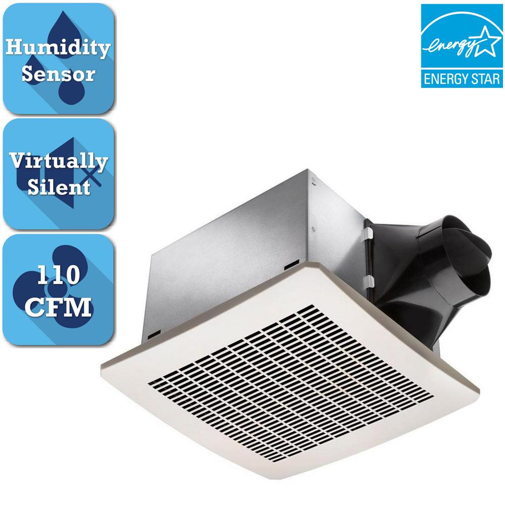 Humidity Sensing Bath Fans Bathroom Exhaust The Home Depot Signature 110 Cfm Ceiling Humidity Sensing Bathroom Exhaust Fan