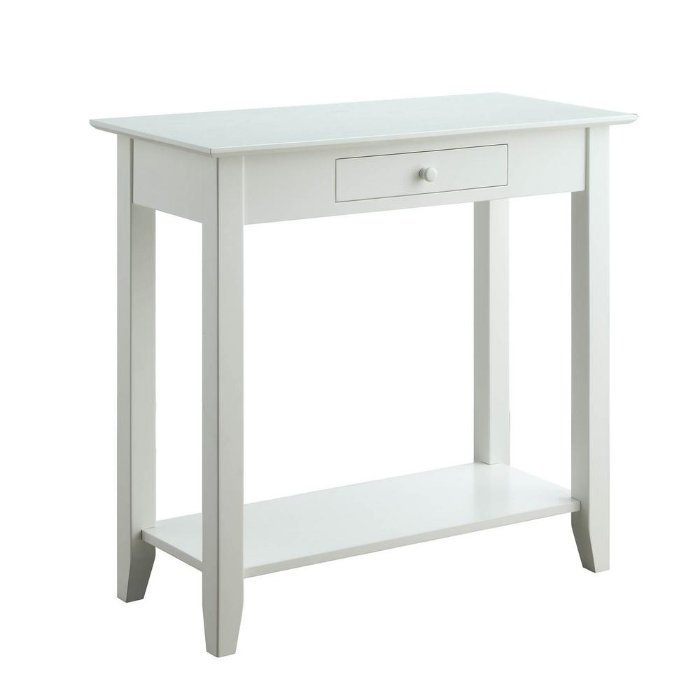 Espresso Convenience Concepts American Heritage Hall Table with Drawer and Shelf