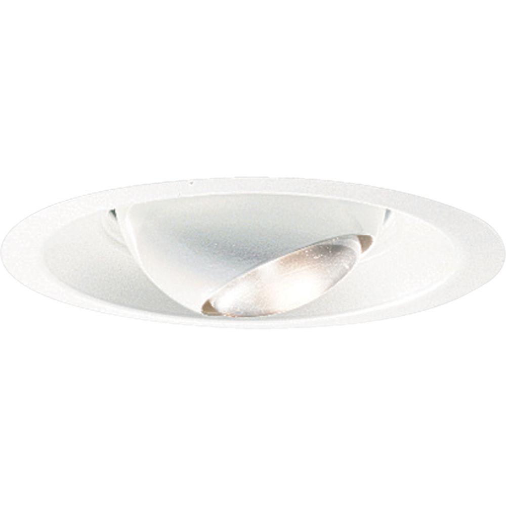 Progress Lighting 6 in. White Recessed Regressed Mini Eyeball Trim