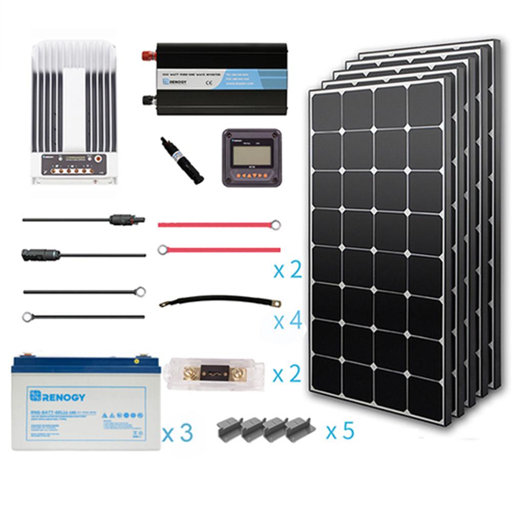 Renogy 500-Watt Off-Grid Eclipse Complete Kit with Mono Inverter Charge
