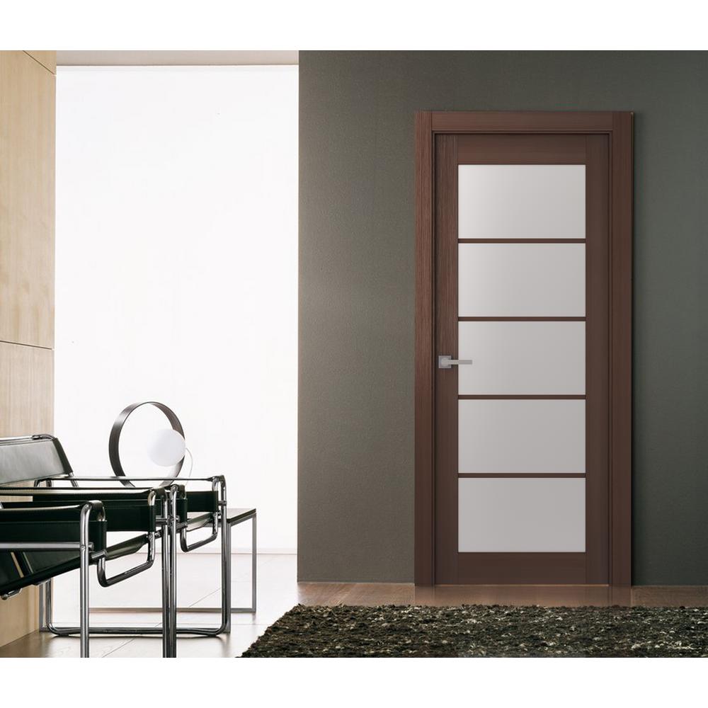 Frosted Glass Slab Doors Interior Closet Doors The Home Depot