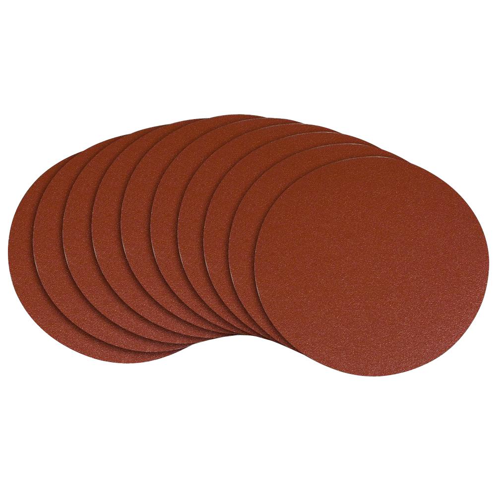 POWERTEC 12-Inch PSA 10-Pack, 60 Grit Aluminum Oxide Adhesive Sanding Disc (110380)