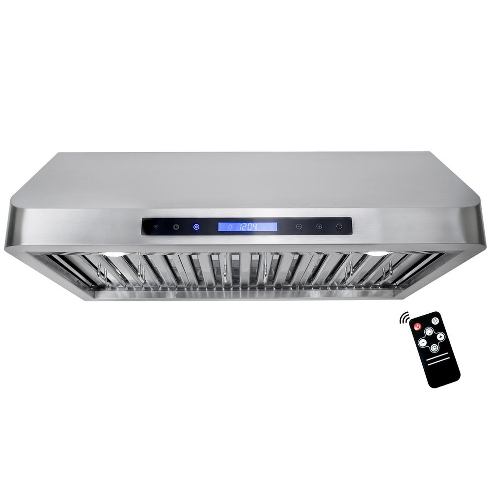 Cosmo Appliances Wing 900 CFM 4-Speed Touch Screen Contro Stainless Steel Under Cabinet Range Hood