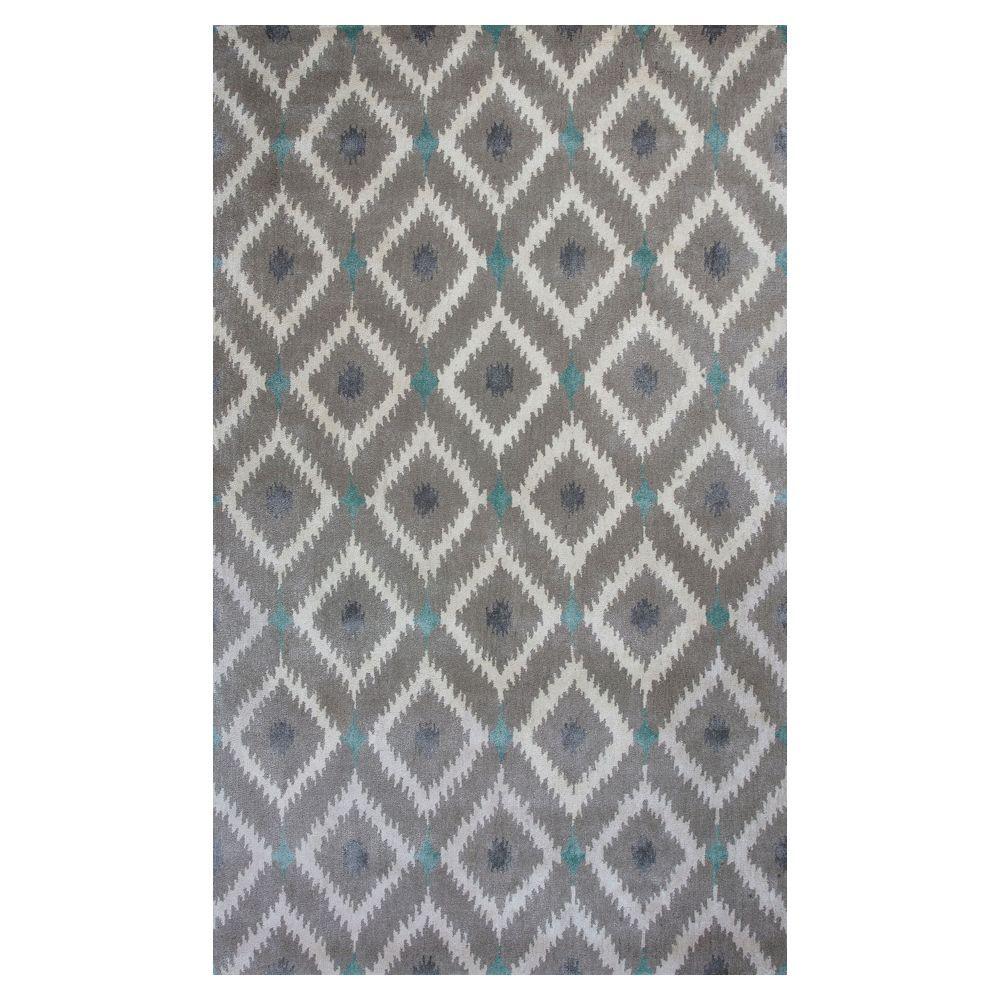 Kas Rugs Bob Mackie Home Silver Grey Mirage 5 Ft X 8 Area Rug Kas Rugs Bob Mackie Home Silver Grey Mirage 5 Ft X 8