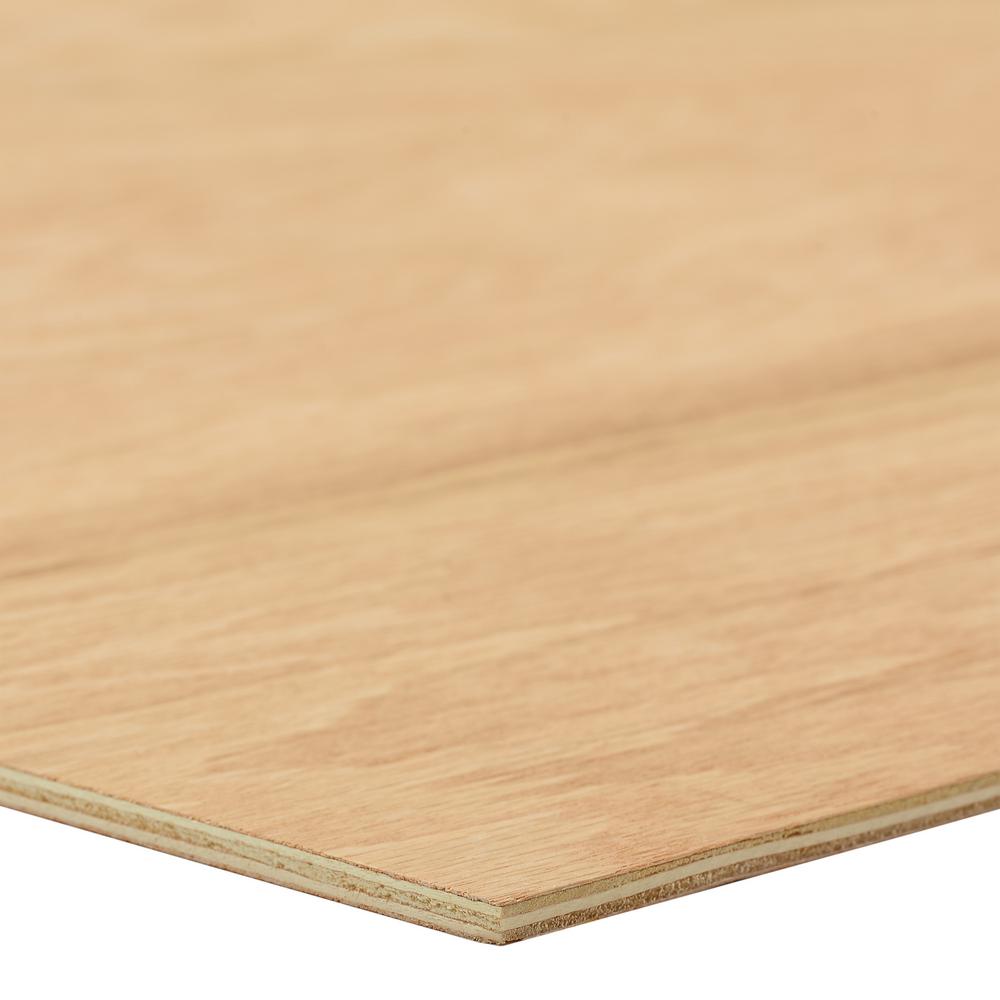 Dimensions Red Oak Plywood 1/4 in. x 2 ft. x 4 ft.; Actual 0.