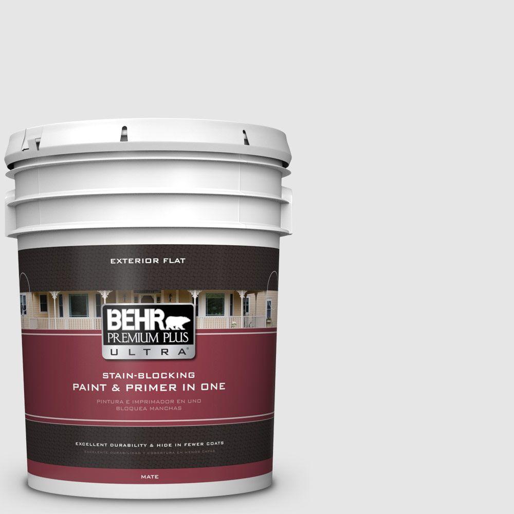 BEHR Premium Plus Ultra 5gal. PRW9 Nimbus Cloud Flat Exterior Paint
