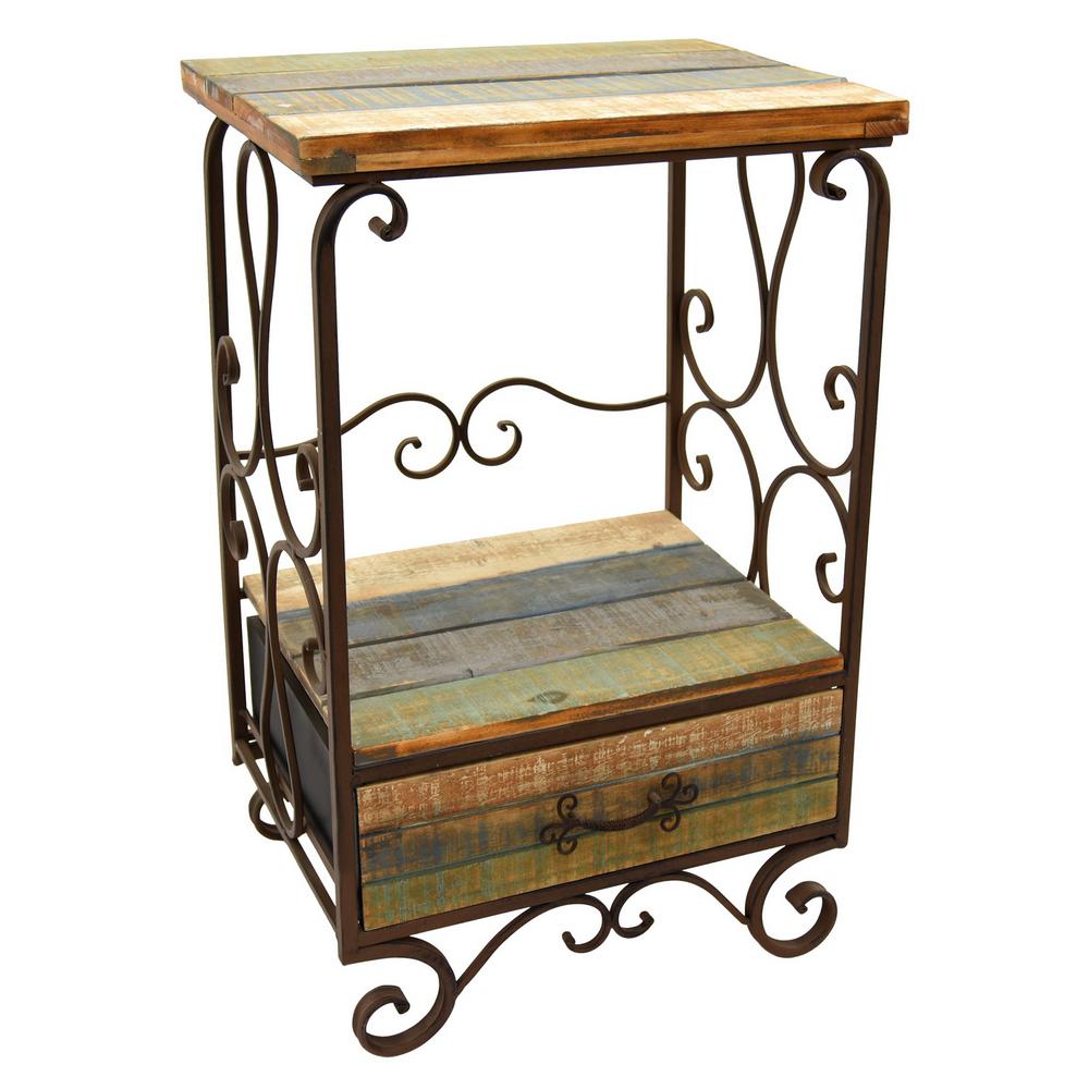 Brown - Metal - THREE HANDS - End Tables - Accent Tables - The Home ... Brown - Metal - THREE HANDS - End Tables - Accent Tables - The Home ...