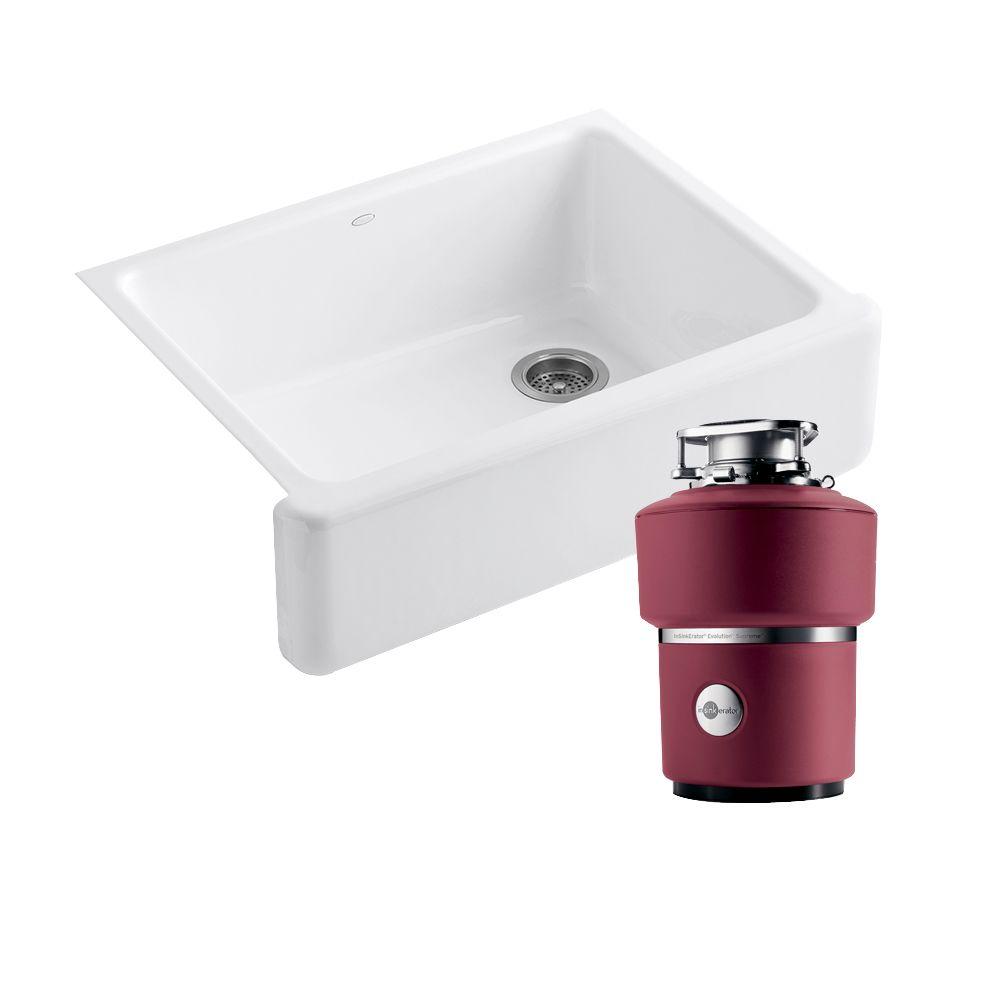 Kohler Whitehaven Undermount Cast Iron 30 In 0 Hole Kitchen Sink Kohler Whitehaven Undermount Cast Iron 30 In 0 Hole Kitchen Sink White With