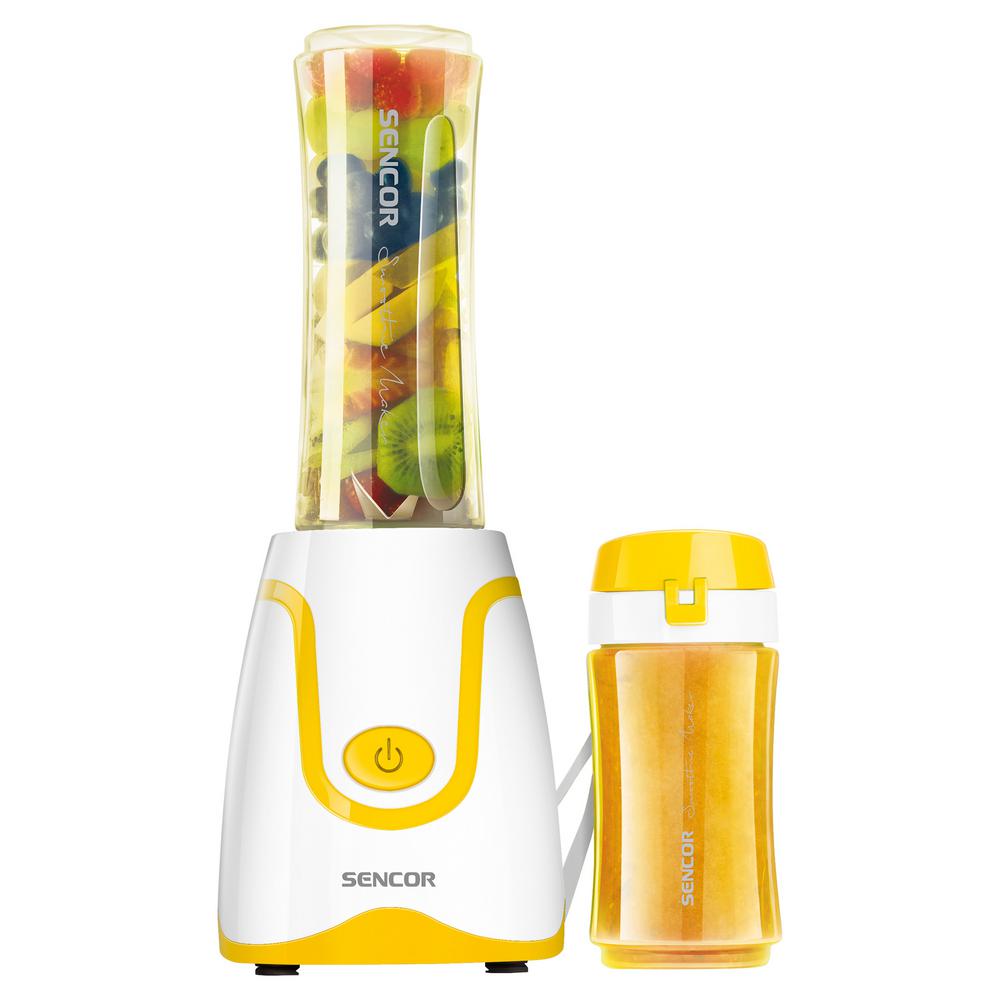 Sencor 20 oz. Single Speed Yellow Smoothie Blender with 2 Bottles