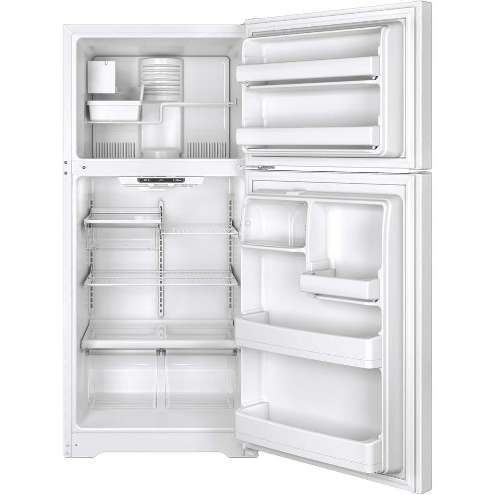 Ge 18 2 Cu Ft Top Freezer Refrigerator In White Energy Star