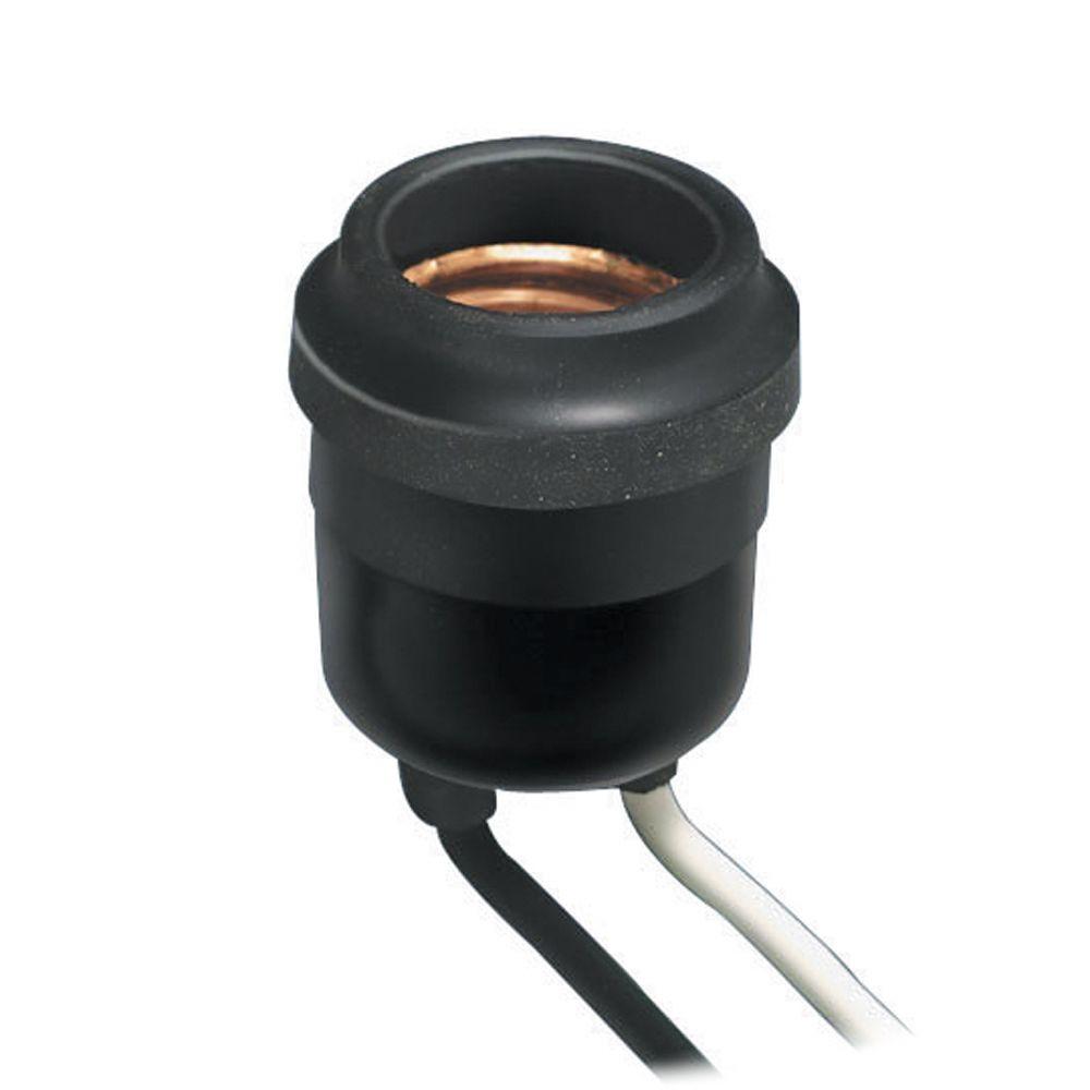 LEVITON Weatherproof Socket, Black-R60-00055-000 - The Home Depot